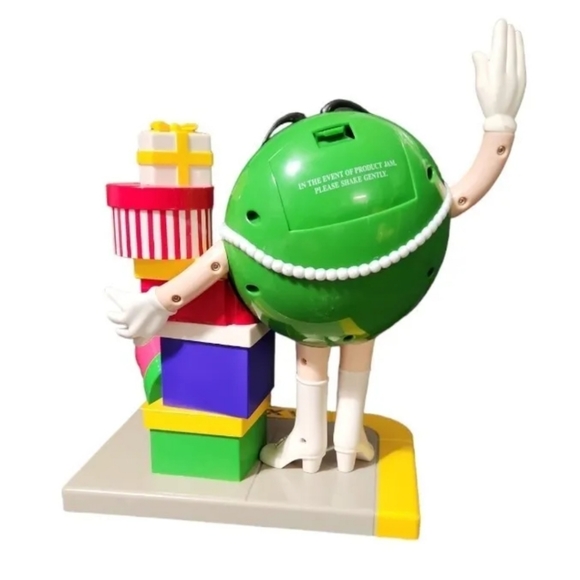 M&M Green Shopper Candy Dispenser Shopping Bag Boxes Hailing Taxi - Picture 2 of 8